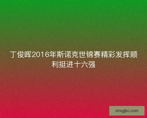 丁俊晖2016年斯诺克世锦赛精彩发挥顺利挺进十六强 丁俊晖2016年斯诺克世锦赛精彩发挥顺利挺进十六强